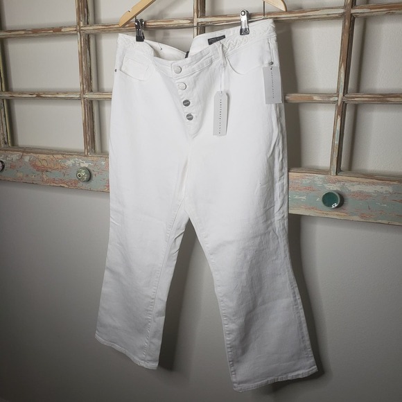 Sanctuary Denim - Sanctuary White Denim Cropped Jeans Ladies size 18 NWT